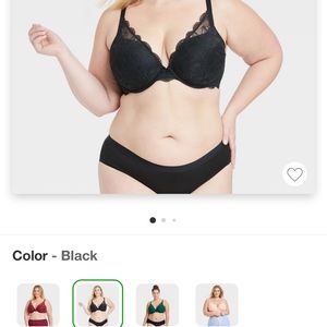 Woman’s Plus size sublime lace plunge push up bra.